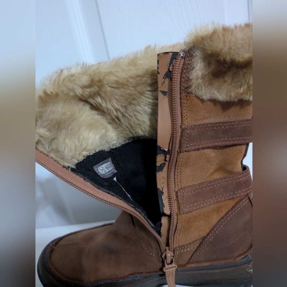 Merrell Women's Decora Chant Brown Sugar Leather Zip Waterproof Boots Size 8 - Picture 12 of 12